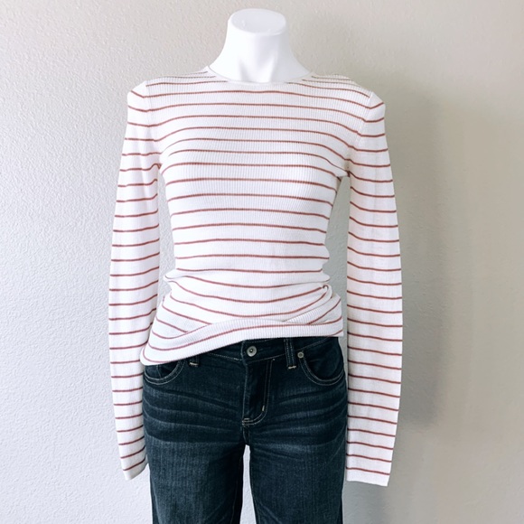 Vince Tops - Vince striped wool long sleeve sweater